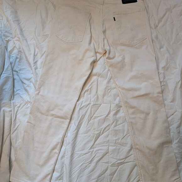 LEVI'S 511 Jeans Mens White / Ivory Slim Straight W36 L30 - Picture 5 of 7